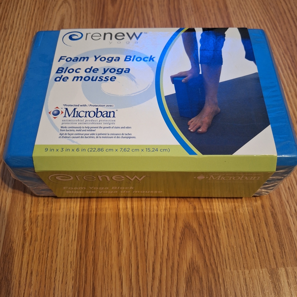 Renew Foam Yoga Block Blue